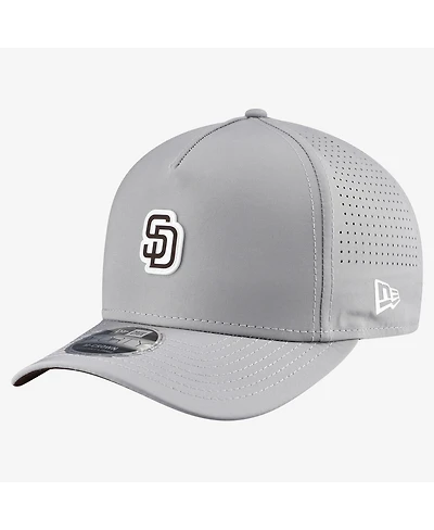 New Era Men's Gray San Diego Padres Micro Logo 9FORTY M-Crown A-Frame Adjustable Hat