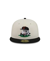 New Era Men's Cream/Black Baltimore Orioles Bullpen Cart 59FIFTY Fitted Hat