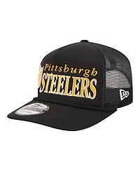 New Era Men's Black Pittsburgh Steelers Throwback Foam 19TWENTY Adjustable Hat