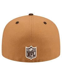 New Era Men's Light Brown/Dark Brown Tampa Bay Buccaneers Two-Tone Walnut 59FIFTY Fitted Hat
