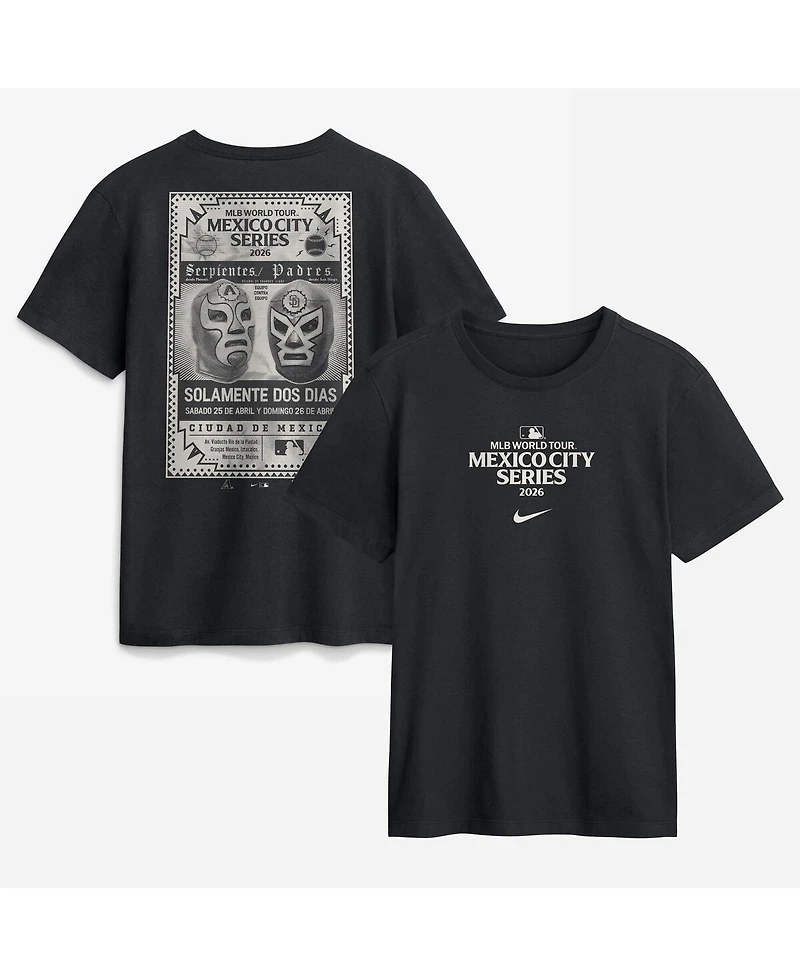 Nike Men's Black San Diego Padres vs. Arizona Diamondbacks Mlb World Tour: Mexico City Series Match Up T-Shirt