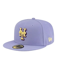 New Era Men's Light Purple York Mets Lavender Bloom 59FIFTY Fitted Hat
