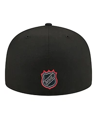 New Era Men's Black Chicago Blackhawks Color Pop 59FIFTY Fitted Hat