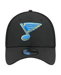New Era Men's Black St. Louis Blues Logo 39THIRTY Flex Hat