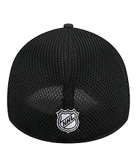New Era Men's Black Vegas Golden Knights Logo 39THIRTY Flex Hat