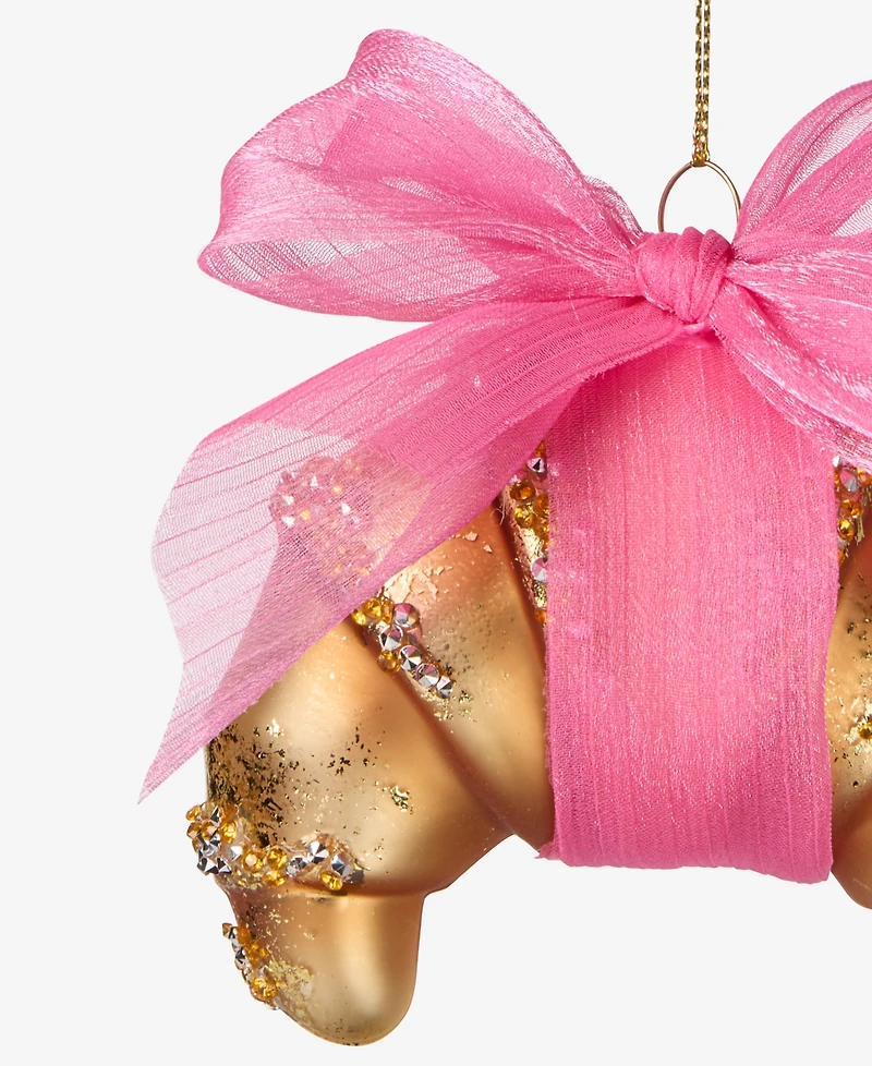 Holiday Lane Foodie & Spirits Croissant with Bow Ornament, Macy's Exclusive