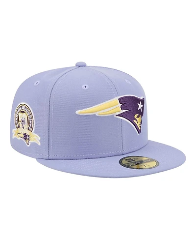 New Era Men's Light Purple England Patriots Lavender Bloom 59FIFTY Fitted Hat