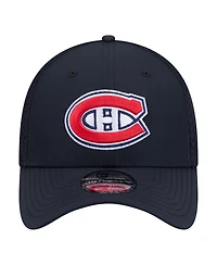 New Era Men's Navy Montreal Canadiens Logo 39THIRTY Flex Hat