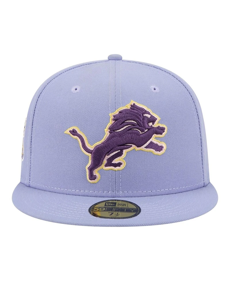 New Era Men's Light Purple Detroit Lions Lavender Bloom 59FIFTY Fitted Hat