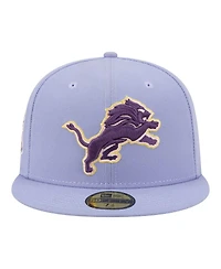 New Era Men's Light Purple Detroit Lions Lavender Bloom 59FIFTY Fitted Hat