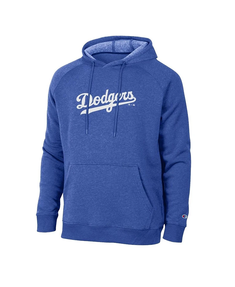 Champion Men's Royal Los Angeles Dodgers Triumph Tri-Blend Raglan Hoodie