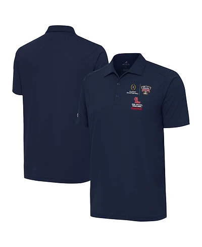 Antigua Men's Navy Ole Miss Rebels College Football Playoff 2026 Sugar Bowl Champions Tribute Polo Shirt