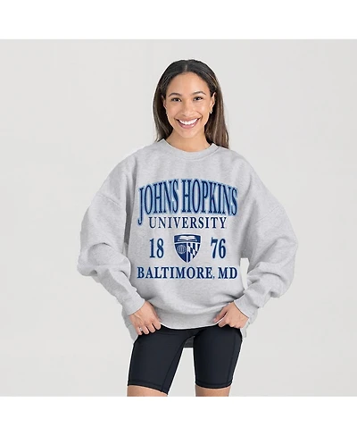 Gameday Couture Women's Ash Johns Hopkins Blue Jays Premium Fleece Pullover Sweatshirt