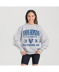 Gameday Couture Women's Ash Johns Hopkins Blue Jays Premium Fleece Pullover Sweatshirt