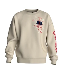 Fanatics Women's Beige Boston Red Sox Graffiti Fleece Sweatshirt