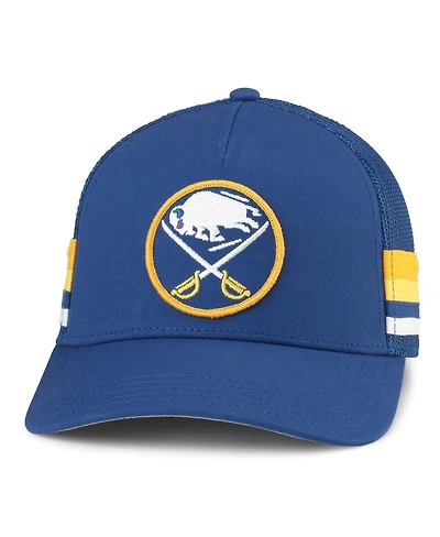 American Needle Men's Royal Buffalo Sabres HotFoot Side Stripes Adjustable Trucker Hat