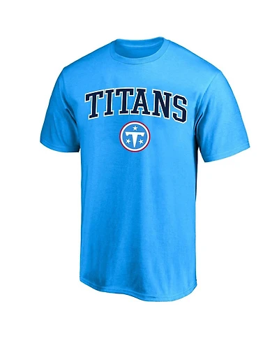 Fanatics Men's Light Blue Tennessee Titans Big & Tall Arch Over Logo T-Shirt
