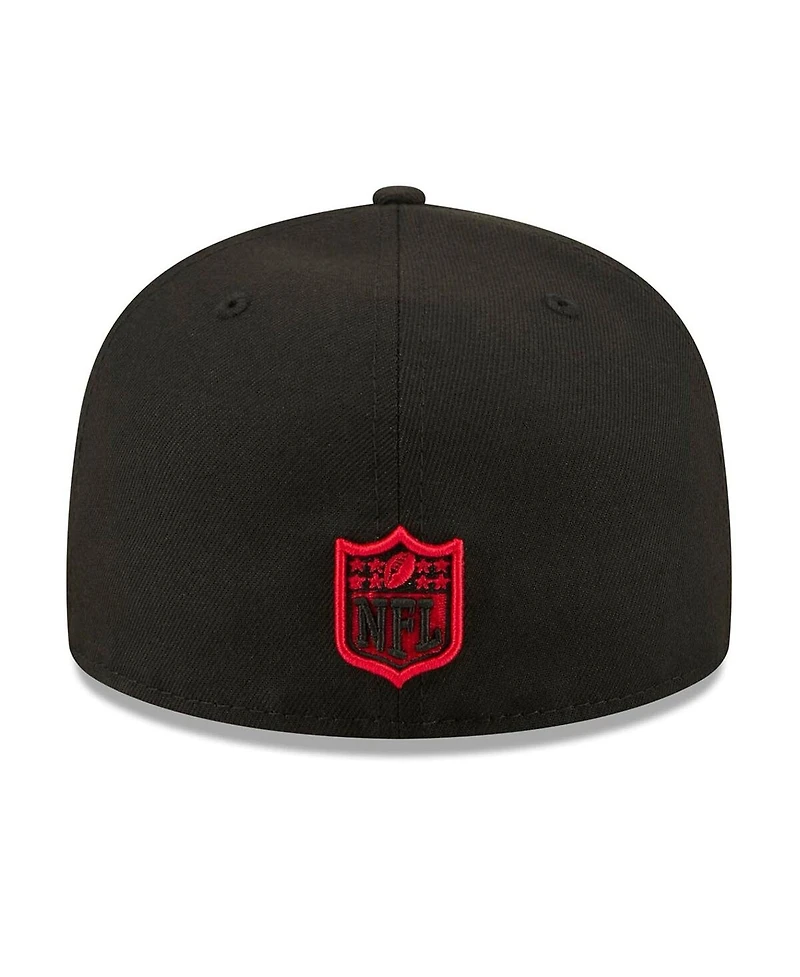 New Era Men's Black San Francisco 49ers 80th Anniversary 59FIFTY Fitted Hat