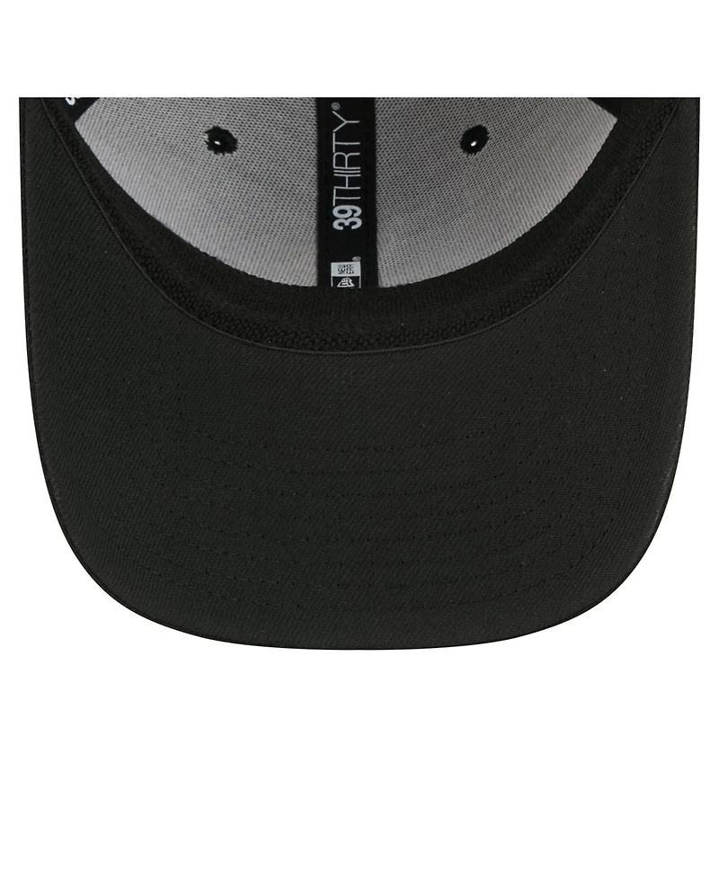 New Era Men's Black Minnesota Vikings Core Team 39THIRTY Flex Hat