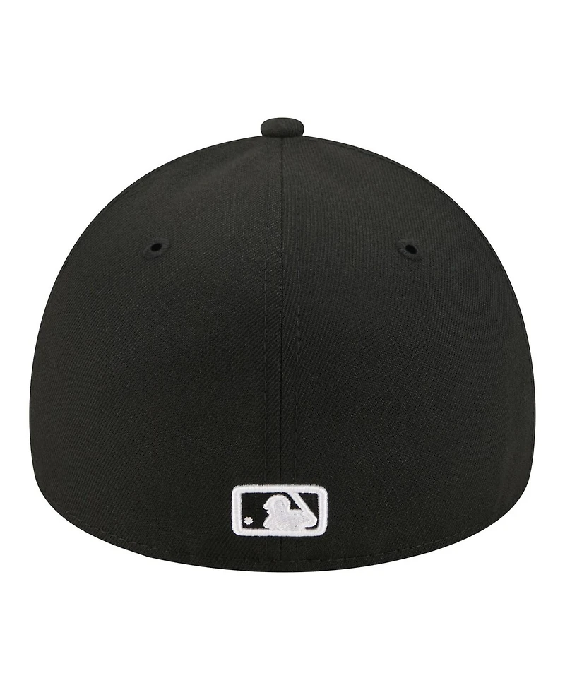 New Era Men's Black Los Angeles Dodgers A-Frame 59FORTY Fitted Hat