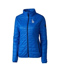 Cutter & Buck Women's Royal Los Angeles Dodgers Rainier PrimaLoft Eco Insulated Full-Zip Puffer Jacket