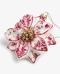 Holiday Lane Holiday Toile Flower Ornament, Macy's Exclusive