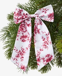 Holiday Lane Holiday Toile Bow Ornament with Clip, Macy's Exclusive