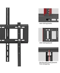 Unho Free Standing Floor Tv Stand, Against The Wall Tv Bracket, Height Adjustable Mount for 32-85 Inch Flat Panel Tv