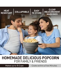 Collapsible Popcorn Maker with Lid