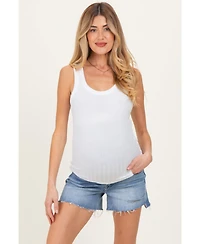 Pinkblush Maternity Blue Distressed Frayed Hem Jean Shorts