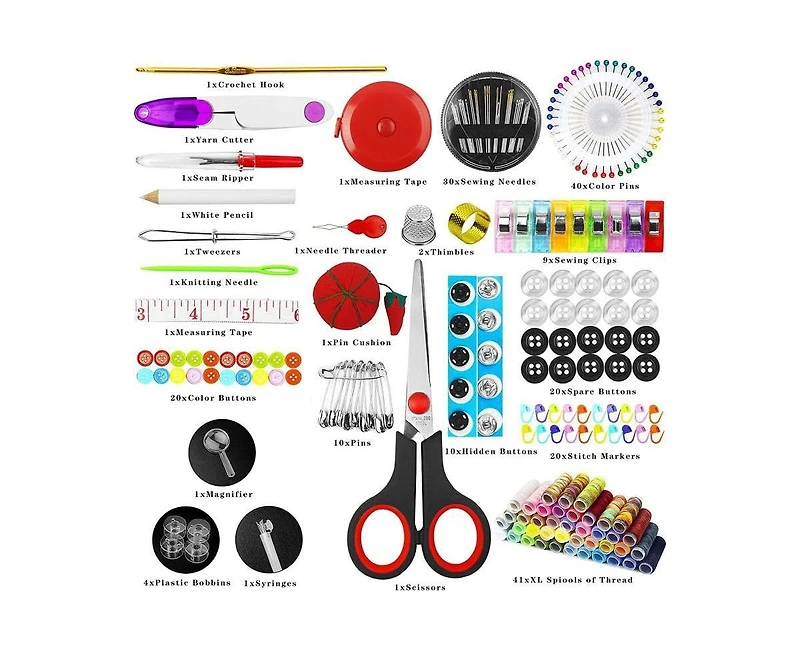 Gnuadz Sewing Kit 229 Accessories Beginner Professional Travel Diy Thread Spools