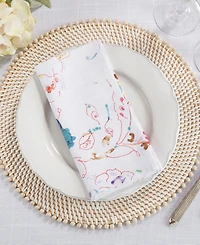 Saro Lifestyle Primavera Printed Floral Napkins, Set of 4