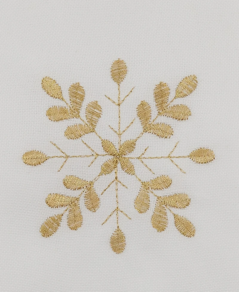 Saro Lifestyle Snowflake Design Table Napkins, Set of 4