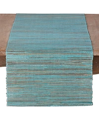 Saro Lifestyle Shimmering Woven Nubby Table Runner, 14" x 90"