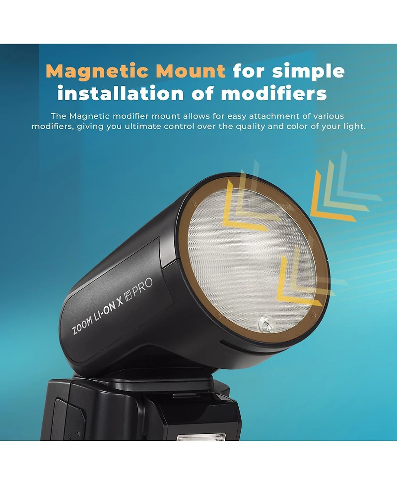Flashpoint Zoom Li-on X Pro R2 Ttl On Camera Round Speedlight Flash for Fujifilm with Round Head Flash Accessory Kit