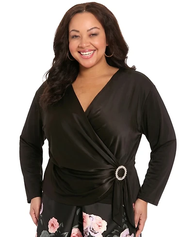 Muse Plus V-Neck Long-Sleeve Top