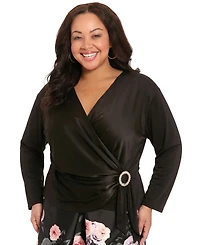 Muse Plus V-Neck Long-Sleeve Top