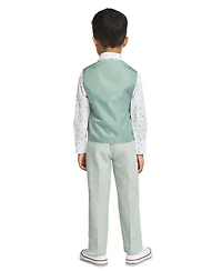 Nautica Boys' 2T-7 Long-Sleeve Shirt, Vest, Pant and Bowtie, 4-Piece Set