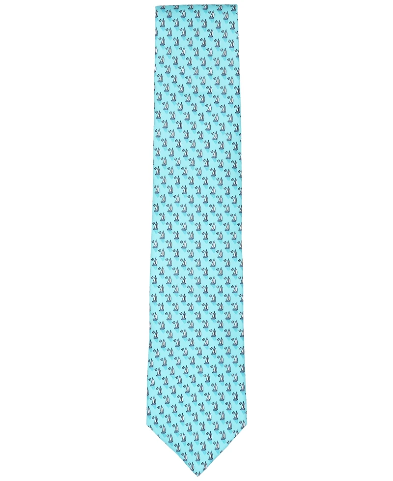Club Room Men's Serenity Sailboat Neat Pattern Silk Tie, Macy's Exclusive
