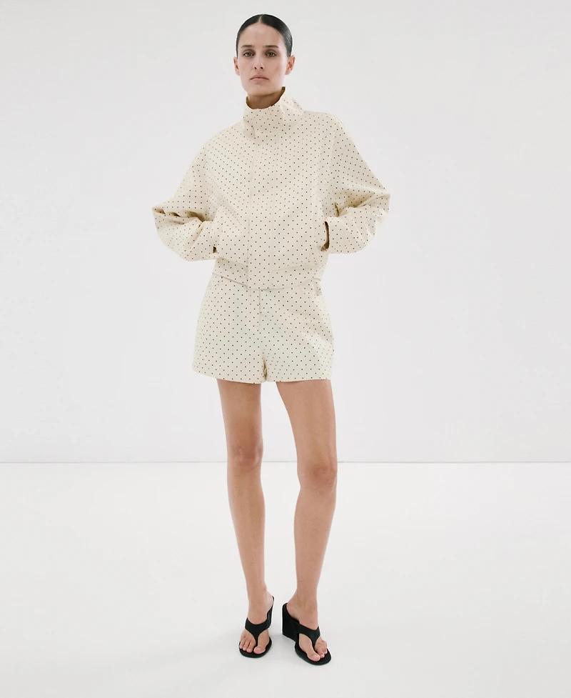 Mango Women's Dots Bomber Jacket