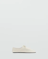 Mango Women's lace-Up Leather Shoes