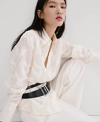 Mango Women's Floral Embroidery Blouse