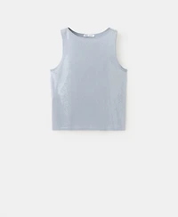 Mango Women's Sequins Knit Top