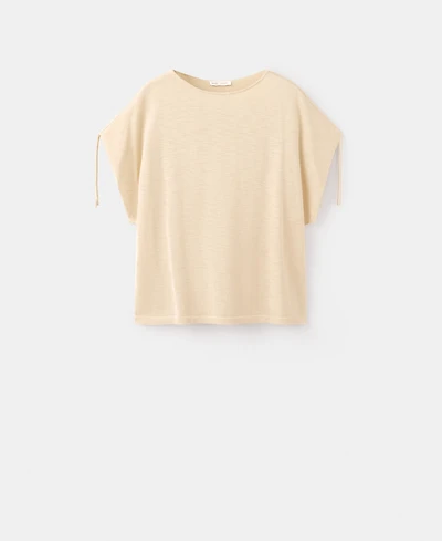 Mango Women's Short-Sleeved Fine-Knit Sweater