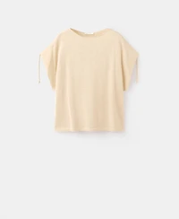 Mango Women's Short-Sleeved Fine-Knit Sweater