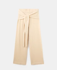 Mango Women's Knot Detail Fine-Knit Pants