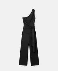 Mango Women's Bow Asymmetrical Jumpsuit