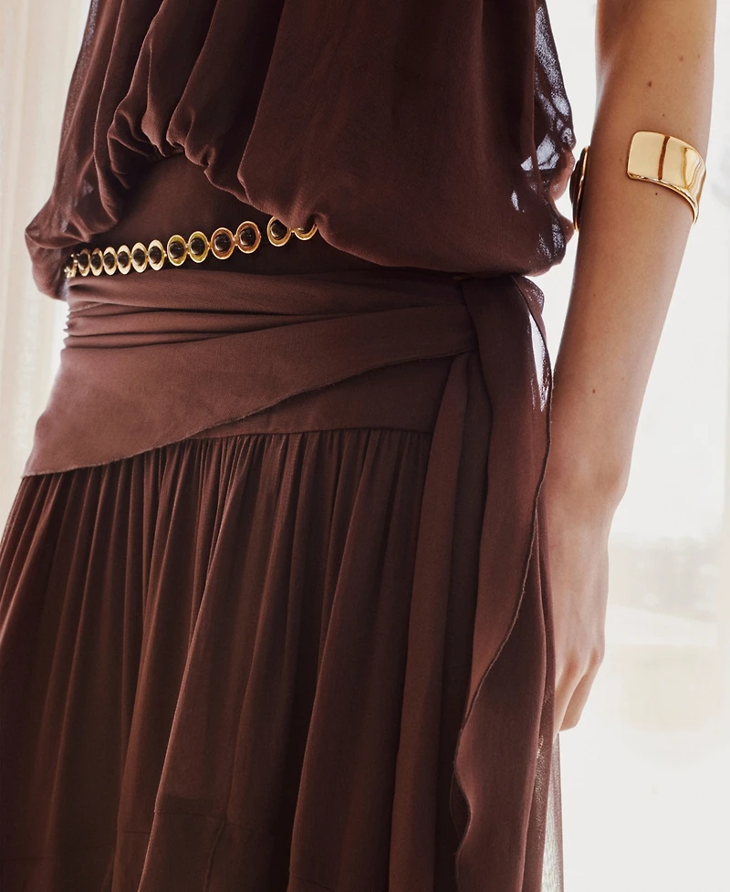 Mango Women's Ruffles Halter Dress