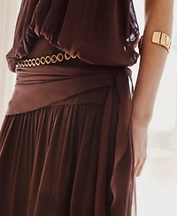 Mango Women's Ruffles Halter Dress