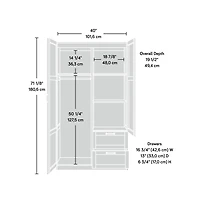 Sauder Miscellaneous Storage Storage Armoire, Reclaimed Pine finish